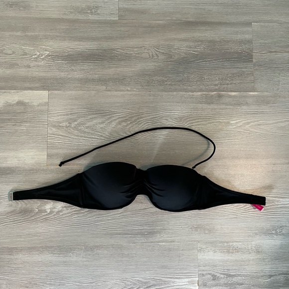 Victoria’s Secret 36C pink & black flirt bandeau bikini tops - Picture 8 of 16